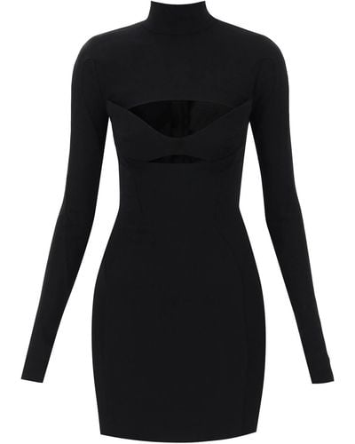 Mugler Recortado Bust Mini Dress - Negro