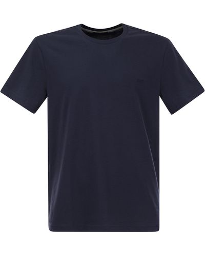 Fay Cotton T -Shirt - Blau