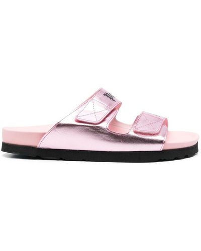 Palm Angels Lederen Logo Sandalen - Roze