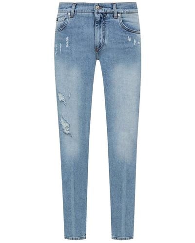 Dolce & Gabbana Baumwoll-Denim-Jeans - Blau