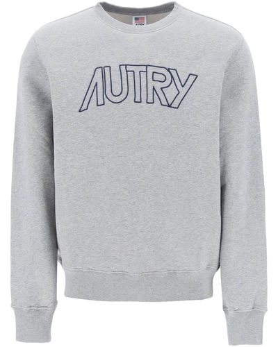Autry Gestickte Logo -Ikone -Sweatshirt - Grau