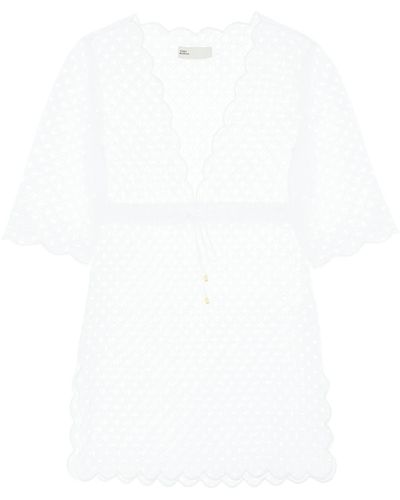 Tory Burch Broderie Anglaise Beach Dress - Wit
