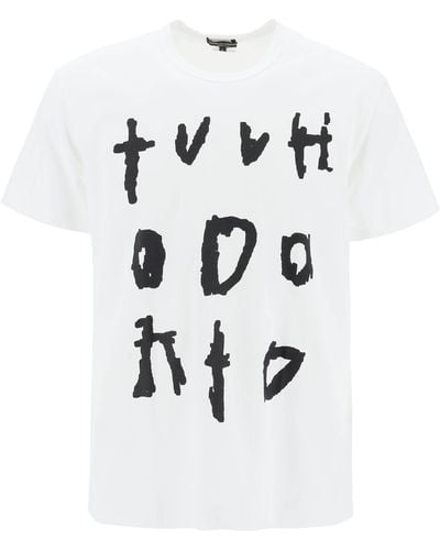 Comme des Garçons T-shirt Met Artworkprint - Wit