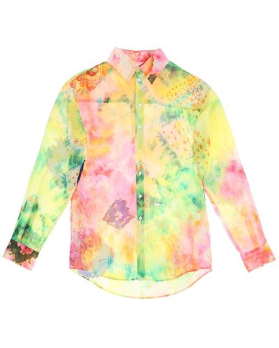 DSquared² Multicolor Print Shirt - Geel