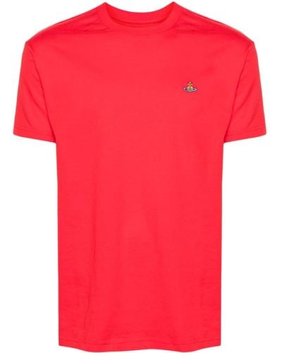 Vivienne Westwood T-shirt Met Borduurwerk - Rood