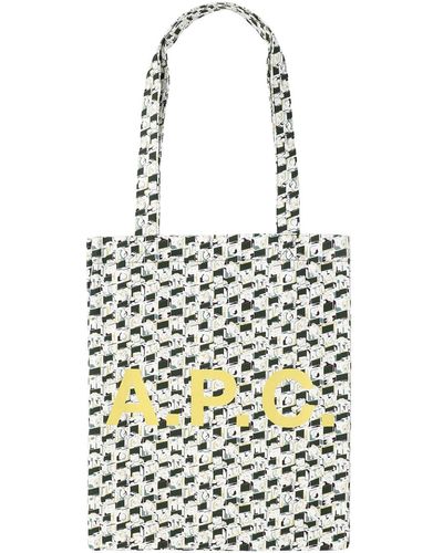 A.P.C. Tote Bag "Lou" - Bianco
