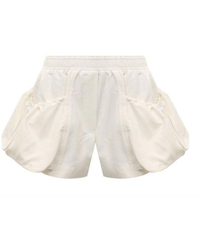 Stella McCartney Cotton And Linen Shorts - Naturel