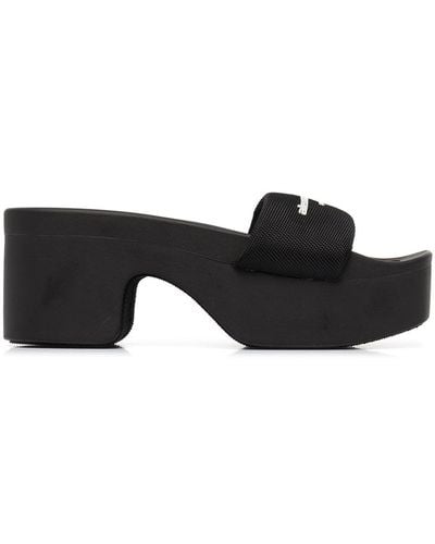 Alexander Wang Aw Platform Slide Shoes - Black