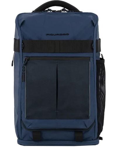 Piquadro Bike Backpack Computer And Ipad Holder Bags - Blue