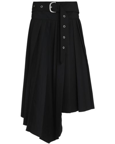 Off-White c/o Virgil Abloh Pleated Asymmetrical Skirt - Black