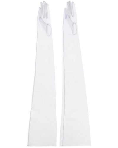 Maison Margiela Long Tulle Gloves - White