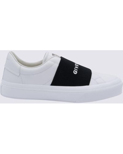 Givenchy White And Black Leather City Trainers
