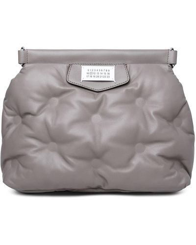 Maison Margiela Quilted Leather Handbag - Gray