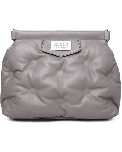 Maison Margiela Quilted Leather Handbag - Grey