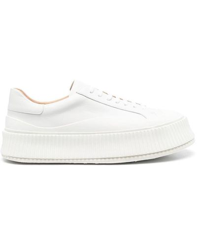 Jil Sander Leather Trainers - White