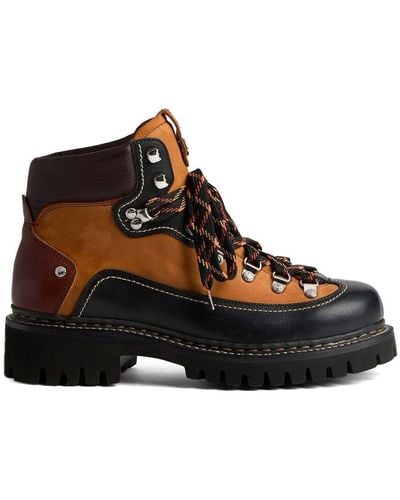 DSquared² And Black Leather Boots - Brown