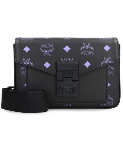 MCM Viktor Faux Leather Shoulder Bag - Black