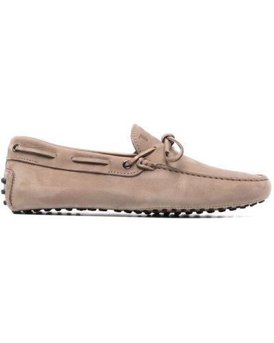Tod's Gommino Driving Shoes In Nubuck - Brown
