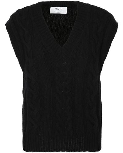 TOOK Knitted Vest - Black