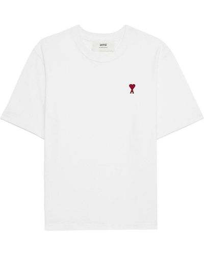 Ami Paris White T Shirt With Logo