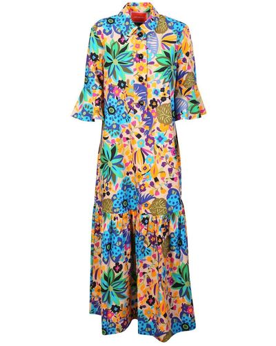 La DoubleJ Artemis Graphic-print Cotton Maxi Dress - Multicolor