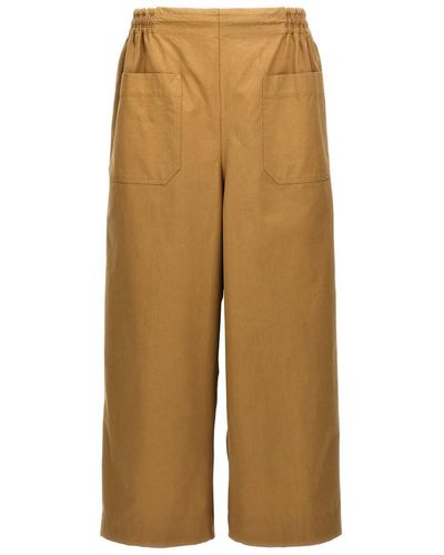 Hed Mayner Cotton Trousers - Natural