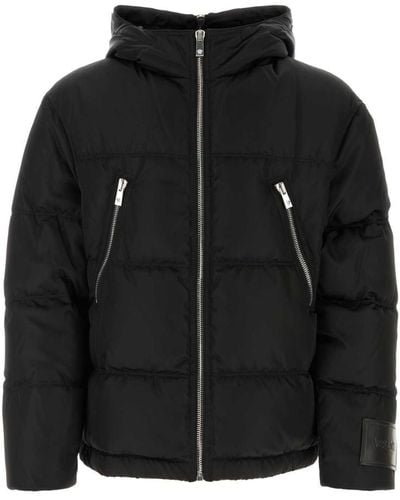 Versace Black Nylon Down Jacket