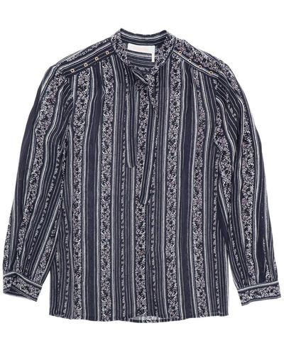 See By Chloé See By Chloe Patterned Crepe Blouse - Blue