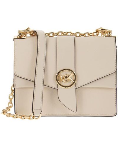 Michael Kors Greenwich - Saffiano Leather Bag - Natural
