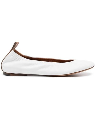 Lanvin Leather Ballerina Shoes - White