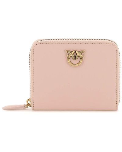 Pinko Leather Zip-around Wallet - Pink