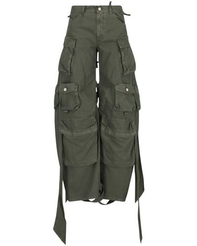 The Attico Cargo Trousers Cut Out - Green