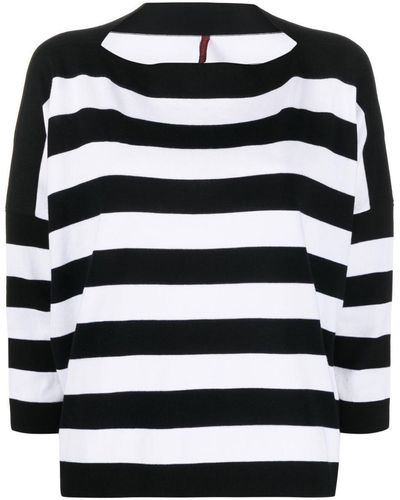 Daniela Gregis Boat Neck Cotton Sweater - Black