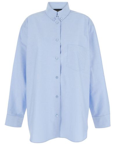 ANDAMANE Light Shirt With Buttons - Blue