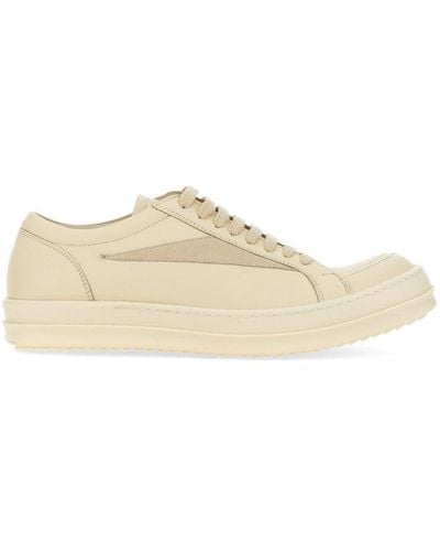 Rick Owens Leather Trainer - Natural