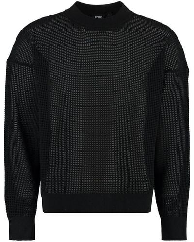 Gcds Long Sleeve Crew-neck Sweater - Black