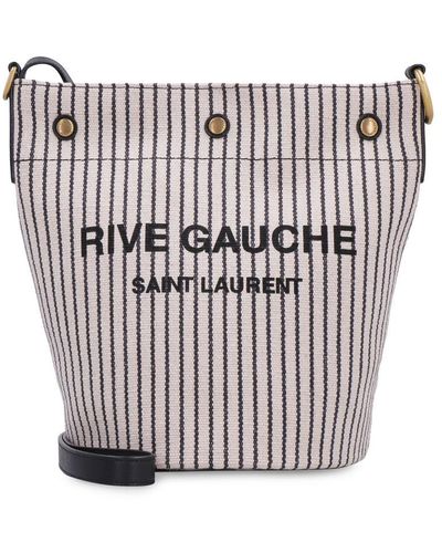Saint Laurent Rive Gauche Bucket Bag - White