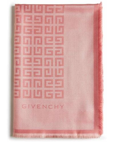 Givenchy 4g Silk And Wool Shawl - Pink