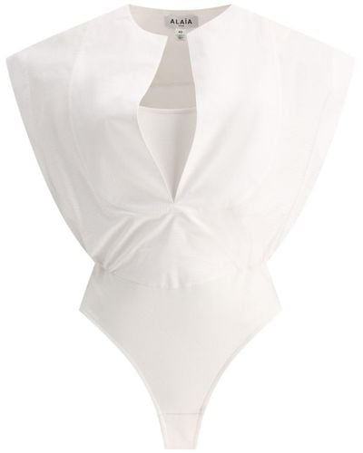 Alaïa "Dickey" Bodysuit - White