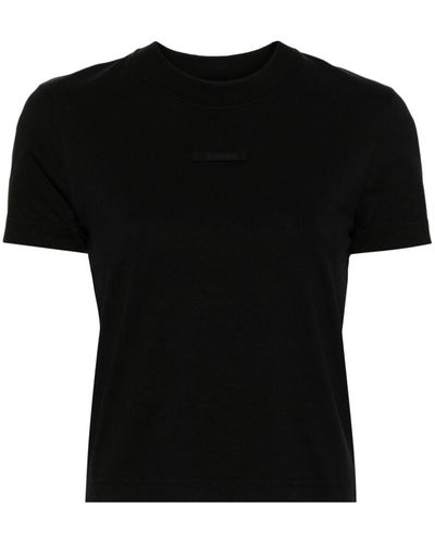 Jacquemus Women Gros Grain Logo T-shirt In Black