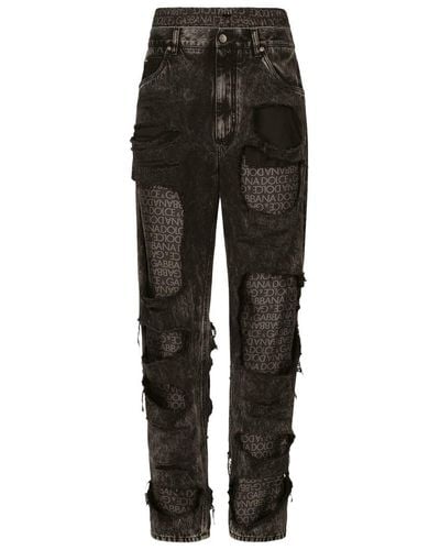 Dolce & Gabbana Regular & Straight Leg Pants - Black