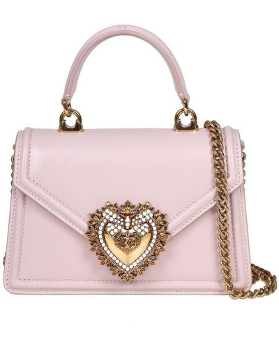 Dolce & Gabbana Handbag In Smooth Calfskin - Pink