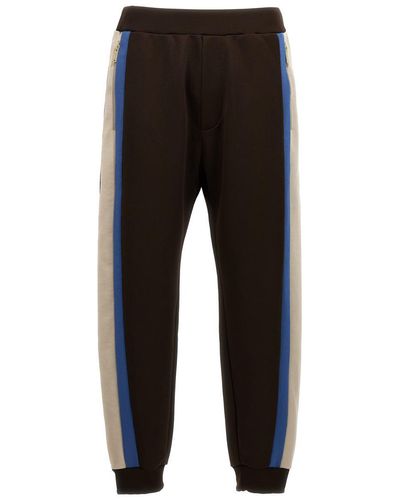 DSquared² Joggers With Contrast Bands Trousers Brown - Black