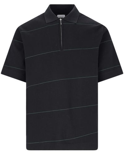 Burberry Striped Polo Shirt - Black