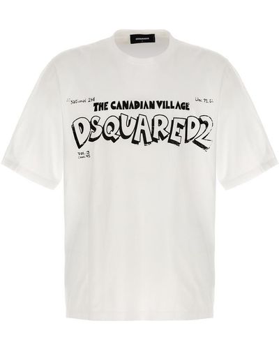 DSquared² Printed T-shirt - White
