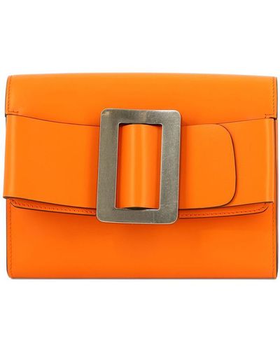 Boyy Buckle Detailed B-chain Linked Clutch Bag - Orange