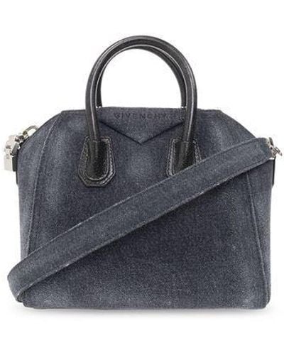 Givenchy Leather Antigona Mini Bag - Blue
