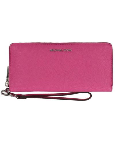 Michael Kors Jet Set Continental Leather Wallet - Pink
