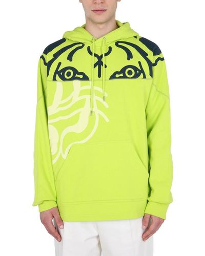 KENZO Sweatshirt With K-tiger Print - Yellow