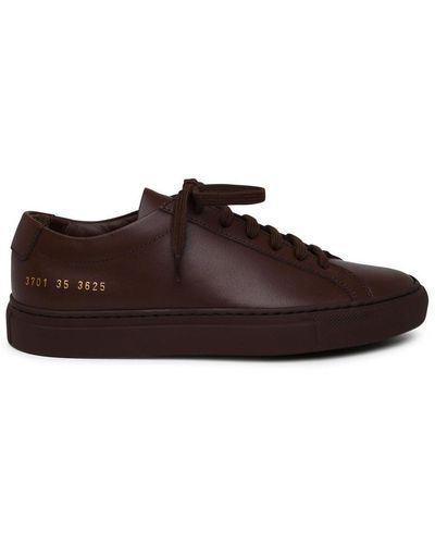 Common Projects Achilles Brown Leather Trainers